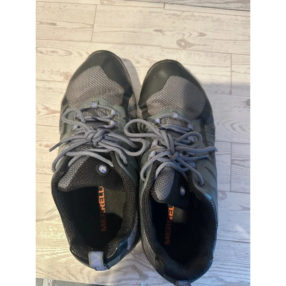 Merrell Womens Moab Speed Hiking‎ Shoes Gray Purple Lace Up Athletic Size 8.5